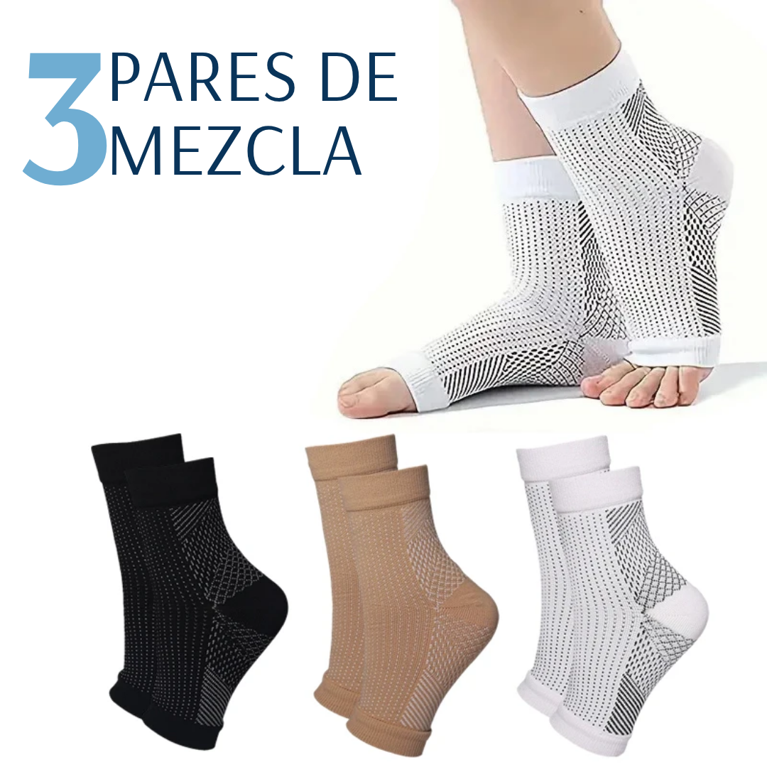 [Compra 1 y llévate 3]Medias de Compresión – alivio Inmediato del dolor y cansancio en tobillos y pies