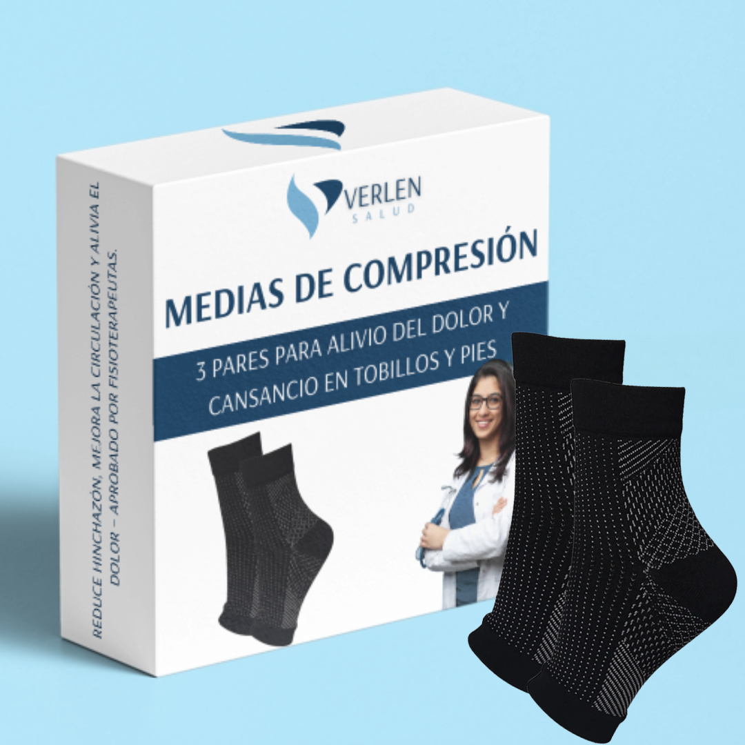 [Compra 1 y llévate 3]Medias de Compresión – alivio Inmediato del dolor y cansancio en tobillos y pies